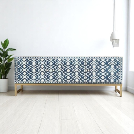 ikat-bone-inlay-media-console-tv-unit-blue (2)