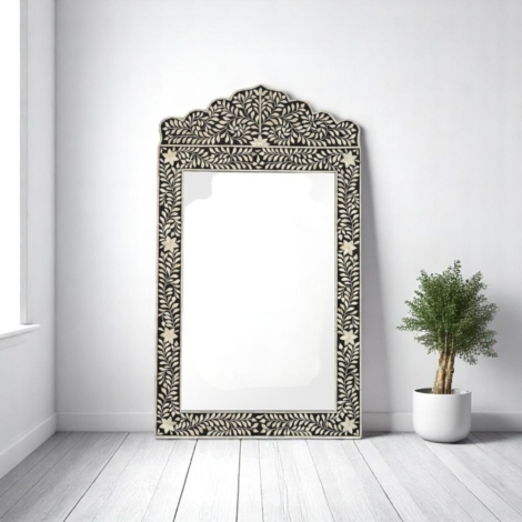bone-inlay-floral-crested-mirror-black