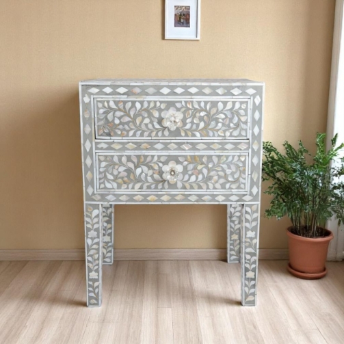 mother-of-pearl-inlay-floral-2-drawer-bedside-table-grey
