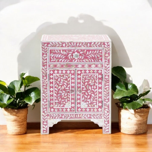 mother-of-pearl-floral-1-drawer-2-door-bedside-pink (4)