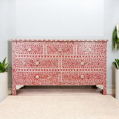 mother-of-pearl-inlay-floral-chest-of-7-drawers-red (1)