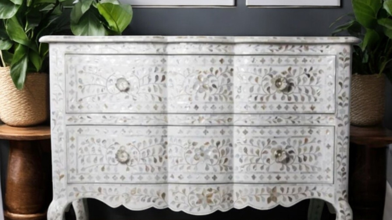 Mother of Pearl Inlay Chest of Drawer